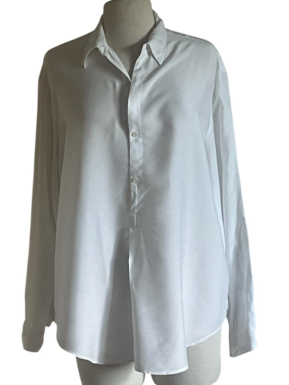 CP Shades White 3/4 Button Down Top